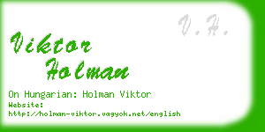 viktor holman business card